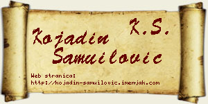 Kojadin Samuilović vizit kartica